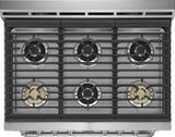 Frigidaire Professional 36" Front Control Freestanding Gas Range with True Convection, 6 Burners, 4.4 Cu. Ft., Smudge-Proof Stainless Steel - PCFG3670AF