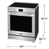Frigidaire Professional 30" Slide-In Induction Range with Total Convection &amp; Air Fry, 6.2 Cu. Ft., Smudge-Proof Stainless Steel - PCFI3080AF