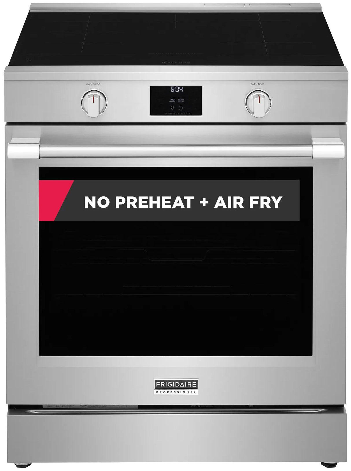 Frigidaire Professional 30" Slide-In Induction Range with Total Convection &amp; Air Fry, 6.2 Cu. Ft., Smudge-Proof Stainless Steel - PCFI3080AF