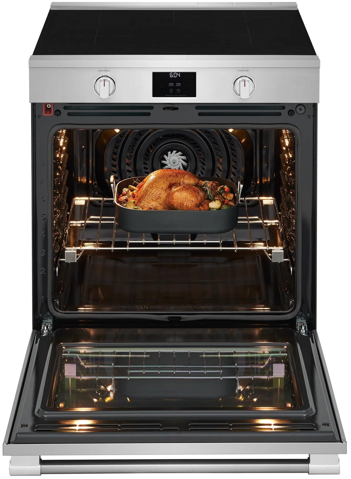 Frigidaire Professional 30" Slide-In Induction Range with Total Convection &amp; Air Fry, 6.2 Cu. Ft., Smudge-Proof Stainless Steel - PCFI3080AF