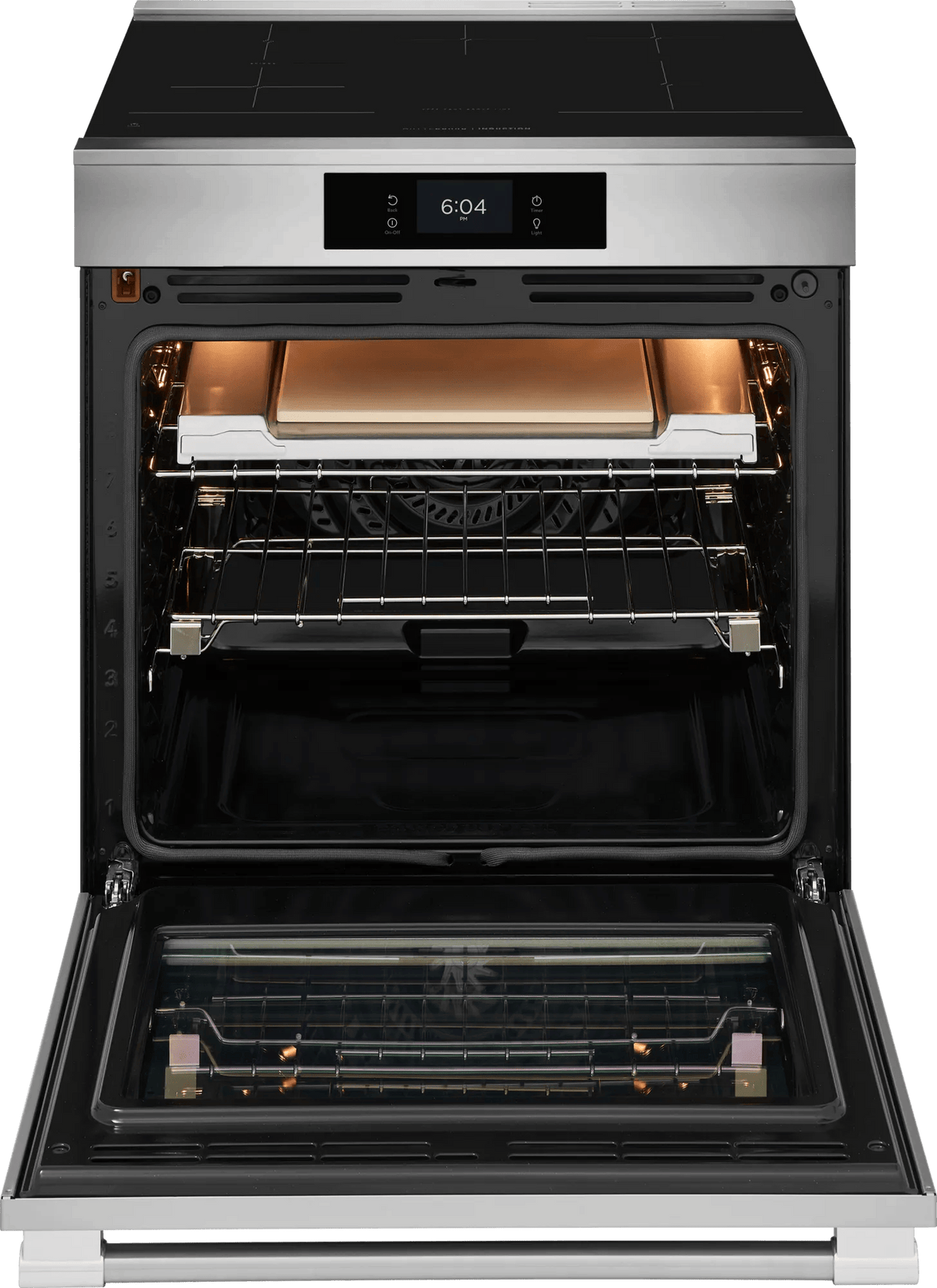 Frigidaire Professional PCFI3085BF oven with accessories