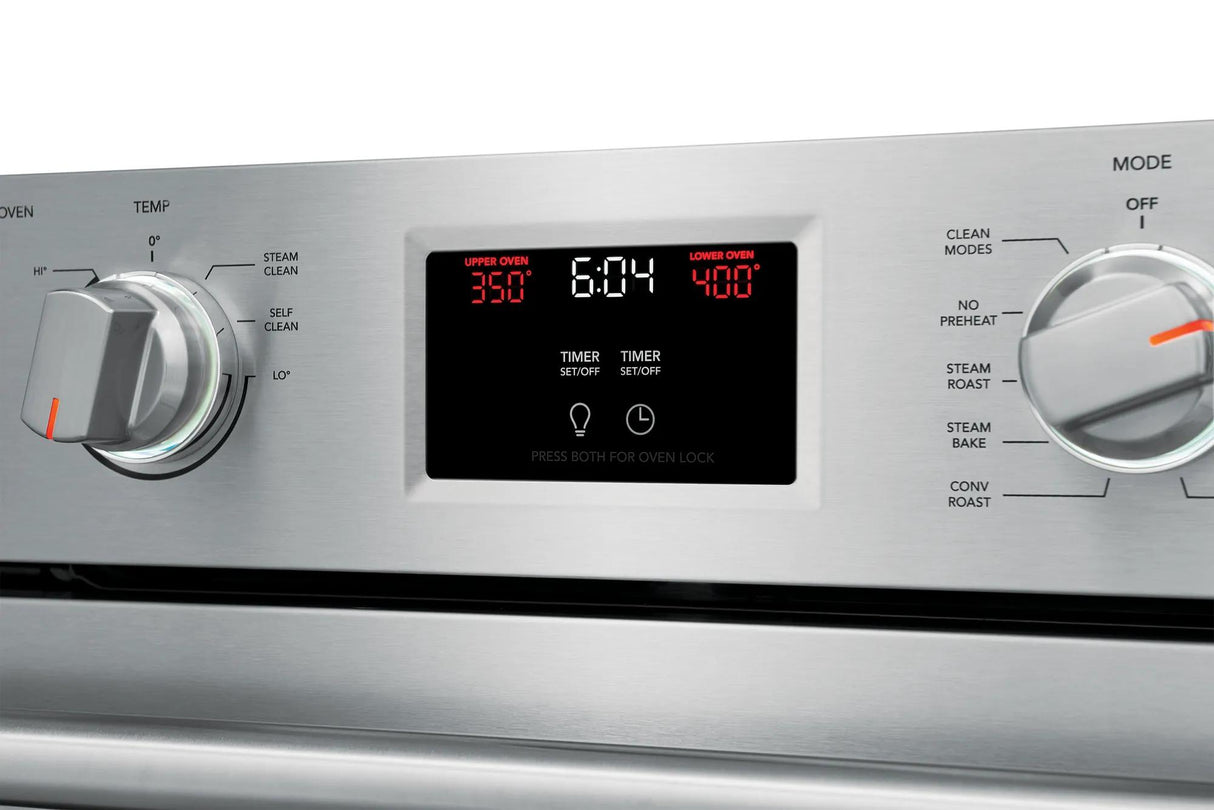 Frigidaire Professional 30" Double Electric Wall Oven with Total Convection &amp; Air Fry, 10.6 Cu. Ft., Smudge-Proof Stainless Steel - PCWD3080AF
