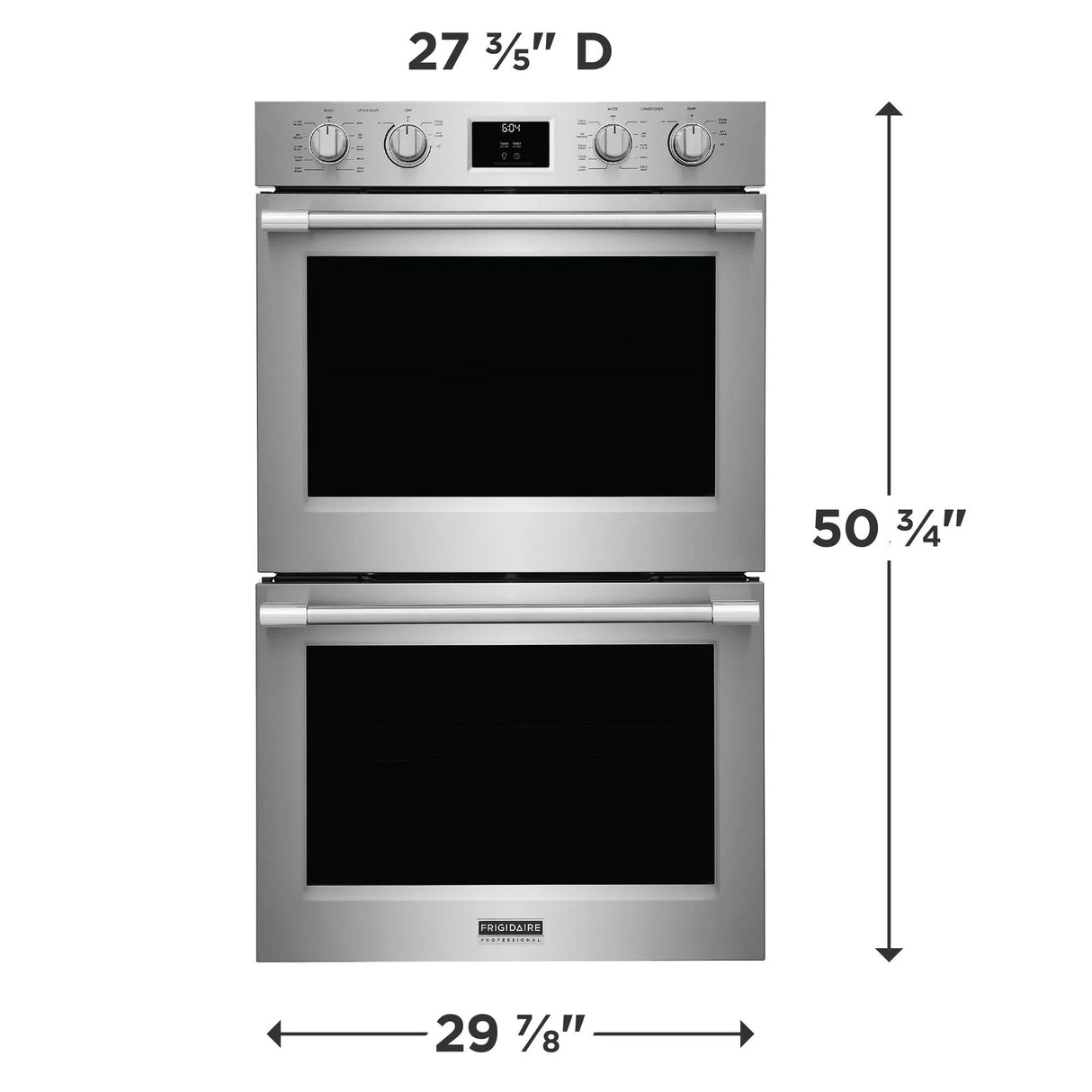 Frigidaire Professional 30" Double Electric Wall Oven with Total Convection &amp; Air Fry, 10.6 Cu. Ft., Smudge-Proof Stainless Steel - PCWD3080AF