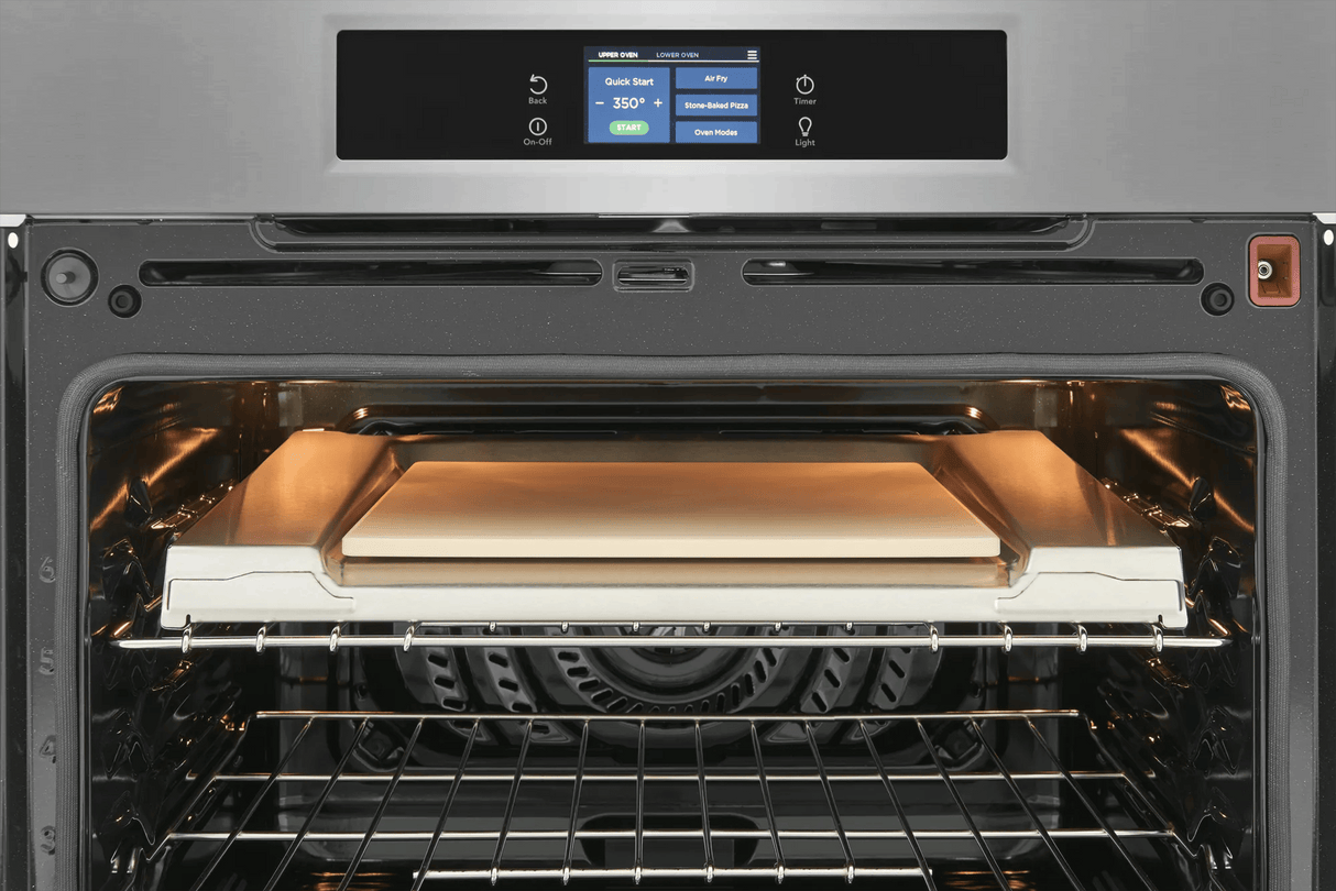 Frigidaire Professional 30" Double Electric Wall Oven with Total Convection &amp; Stone-Baked Pizza Mode, 10.6 Cu. Ft., Smudge-Proof Stainless Steel - PCWD3085AF