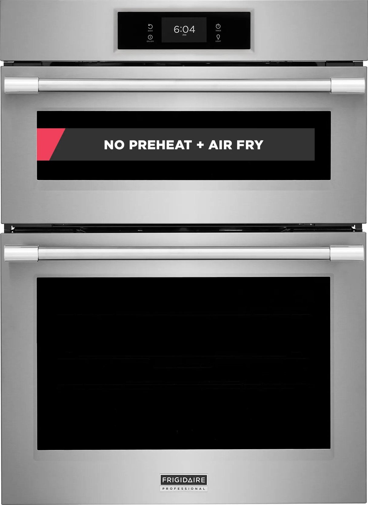 Frigidaire Professional 30" Electric Wall Oven &amp; Microwave Combination with Total Convection &amp; Air Fry, Smudge-Proof Stainless Steel - PCWM3080AF
