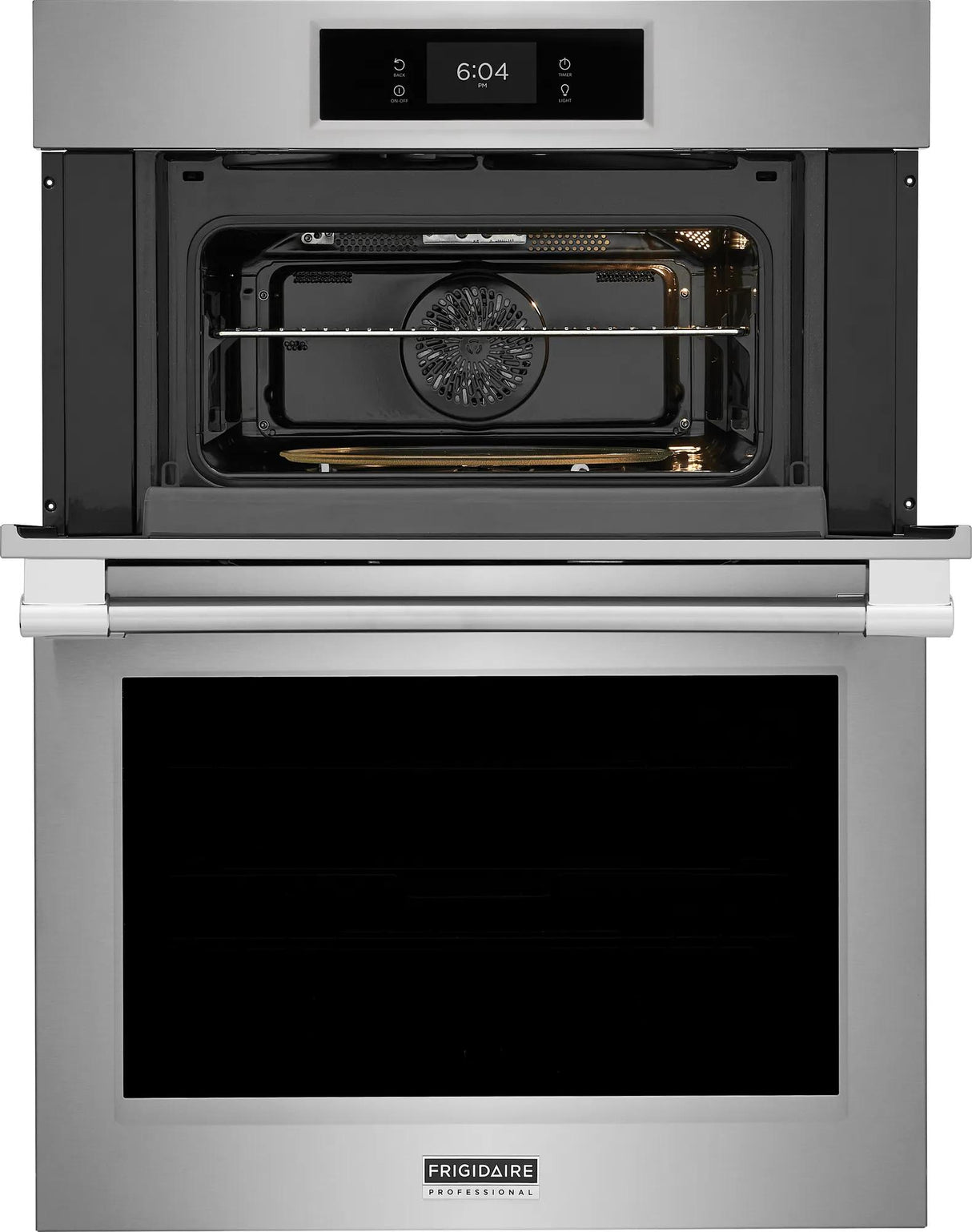 Frigidaire Professional 30" Electric Wall Oven &amp; Microwave Combination with Total Convection &amp; Air Fry, Smudge-Proof Stainless Steel - PCWM3080AF