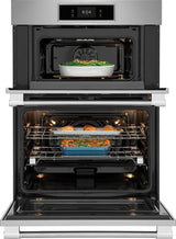 Frigidaire Professional 30" Electric Wall Oven &amp; Microwave Combination with Total Convection &amp; Air Fry, Smudge-Proof Stainless Steel - PCWM3080AF
