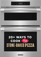Frigidaire Professional 30" Electric Wall Oven &amp; Microwave Combination with Total Convection &amp; Stone-Baked Pizza Mode, Smudge-Proof Stainless Steel - PCWM3085AF