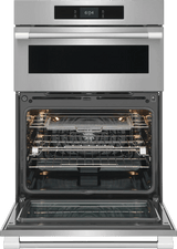 Frigidaire Professional 30" Electric Wall Oven &amp; Microwave Combination with Total Convection &amp; Stone-Baked Pizza Mode, Smudge-Proof Stainless Steel - PCWM3085AF