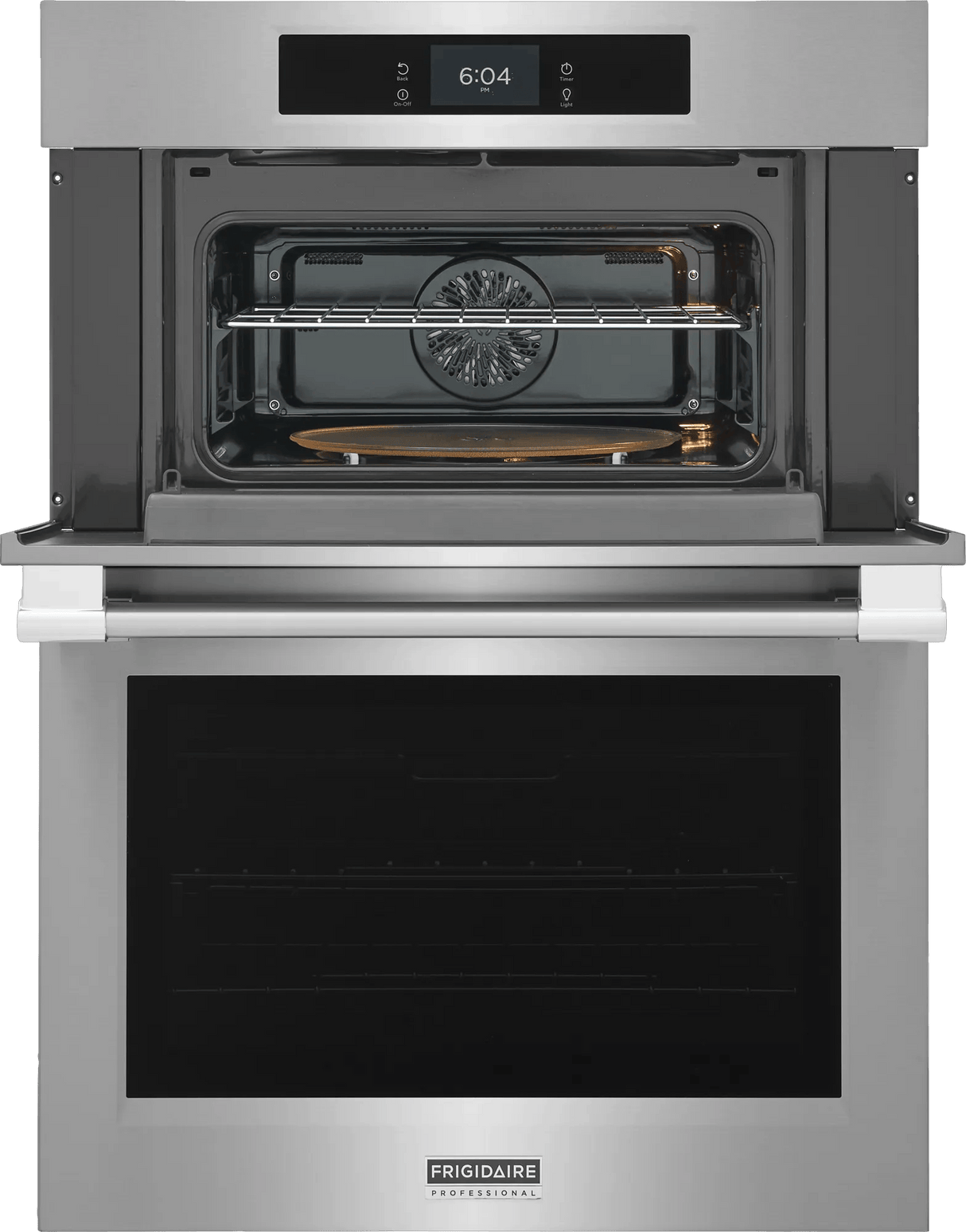 Frigidaire Professional 30" Electric Wall Oven &amp; Microwave Combination with Total Convection &amp; Stone-Baked Pizza Mode, Smudge-Proof Stainless Steel - PCWM3085AF