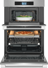 Frigidaire Professional 30" Electric Wall Oven &amp; Microwave Combination with Total Convection &amp; Stone-Baked Pizza Mode, Smudge-Proof Stainless Steel - PCWM3085AF