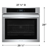 Frigidaire Professional 30" Single Electric Wall Oven with Total Convection &amp; No-Preheat Air Fry, 5.3 Cu. Ft., Smudge-Proof Stainless Steel - PCWS3080AF