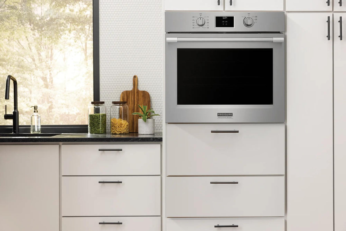 Frigidaire Professional 30" Single Electric Wall Oven with Total Convection &amp; No-Preheat Air Fry, 5.3 Cu. Ft., Smudge-Proof Stainless Steel - PCWS3080AF