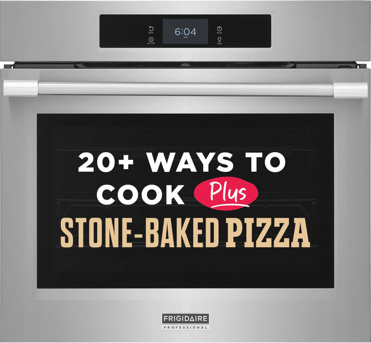 Frigidaire Professional 30" Single Electric Wall Oven with Total Convection &amp; Stone-Baked Pizza Mode, 5.3 Cu. Ft., Smudge-Proof Stainless Steel - PCWS3085AF