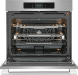 Frigidaire Professional 30" Single Electric Wall Oven with Total Convection &amp; Stone-Baked Pizza Mode, 5.3 Cu. Ft., Smudge-Proof Stainless Steel - PCWS3085AF
