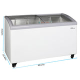 7.4 ft³ Curved Glass Door Freezer/refrigerator Display