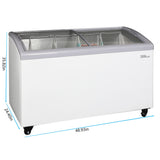9.5 ft³ Curved Glass Door Freezer/refrigerator Display