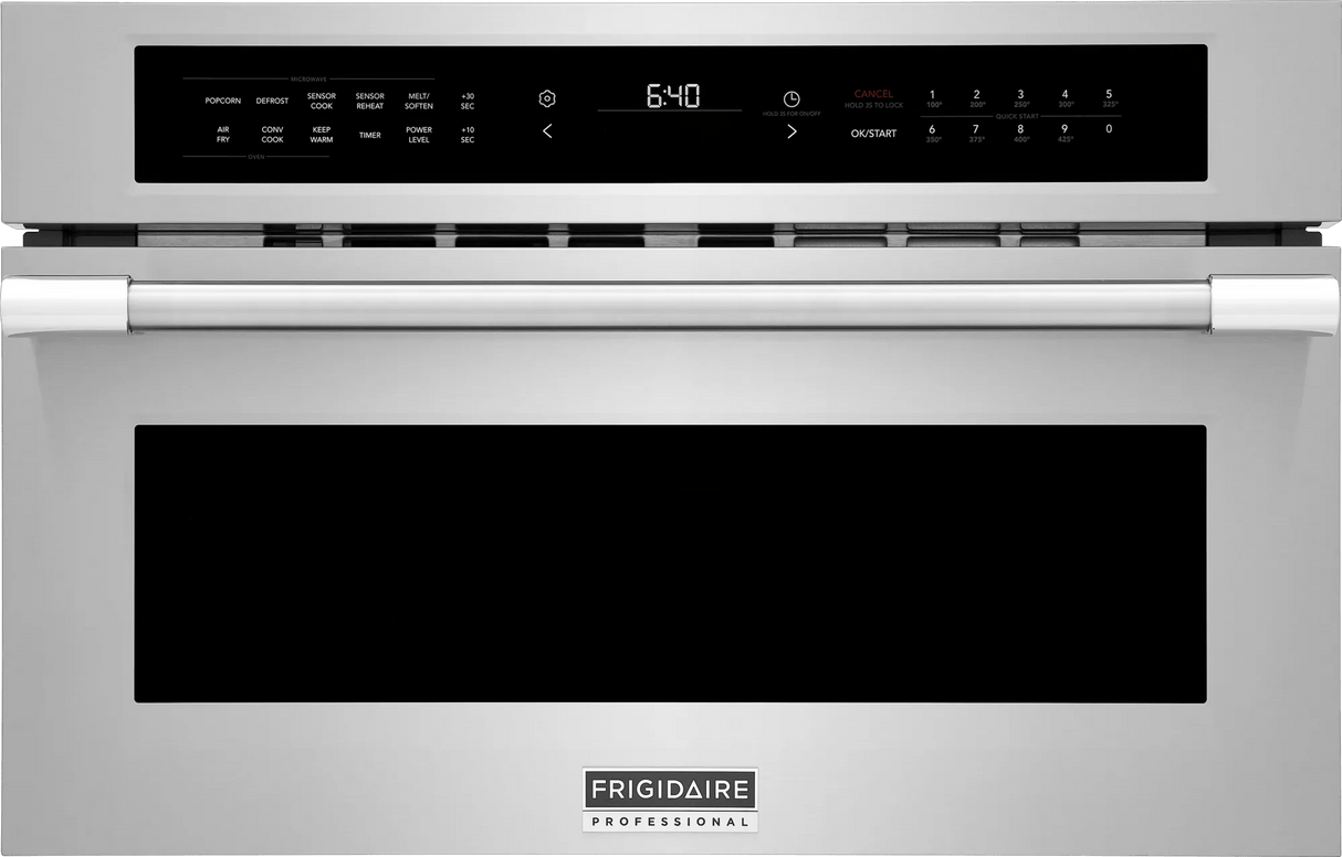 Frigidaire Professional 30" Built-In Convection Microwave Oven with Air Fry, 1.6 Cu. Ft., Smudge-Proof Stainless Steel