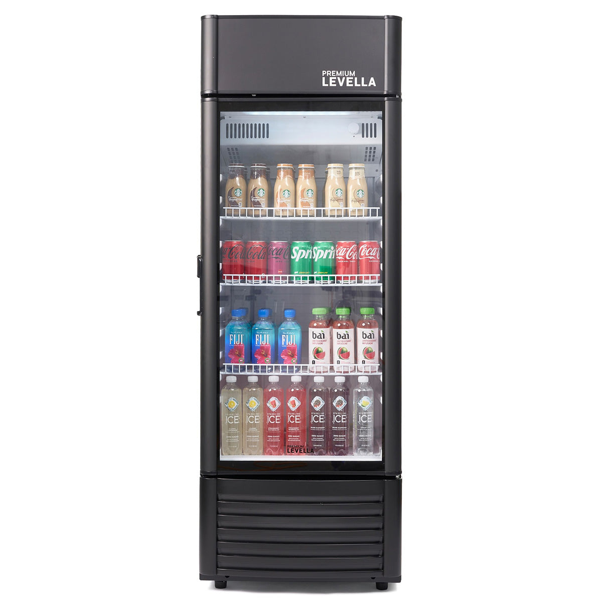 PRF657DX Single Glass Door Merchandiser Refrigerator -Beverage Display Cooler-6.5 cu ft-Black