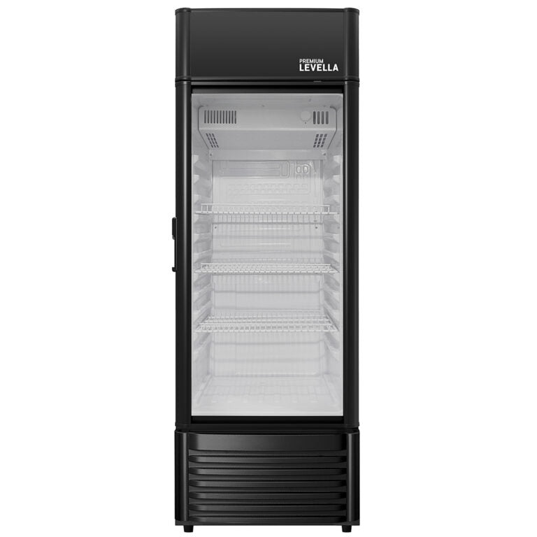 PRF657DX Single Glass Door Merchandiser Refrigerator -Beverage Display Cooler-6.5 cu ft-Black