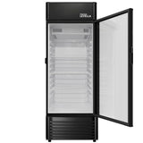 PRF657DX Single Glass Door Merchandiser Refrigerator -Beverage Display Cooler-6.5 cu ft-Black