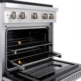 ZLINE 30 in. 4.2 cu. ft. Paramount Dual Fuel Range with 4 Burner DuoPro™ Cooktop and Electric Convection Oven in Stainless Steel (PSDR30) - (PSDR30) -