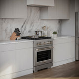 ZLINE 30 in. 4.2 cu. ft. Paramount Dual Fuel Range with 4 Burner DuoPro™ Cooktop and Electric Convection Oven in Stainless Steel (PSDR30) - (PSDR30) -
