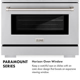 ZLINE 36 in. 5.2 cu. ft. Paramount Dual Fuel Range with 6 Burner DuoPro™ Cooktop and Electric Convection Oven in Stainless Steel (PSDR36) - (PSDR36) -