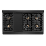 ZLINE 48 in. 6.7 cu. ft. Paramount Dual Fuel Range with 8 Burner DuoPro™ Cooktop and Dual Ovens in Black Stainless Steel (PSDRB-48) - (PSDRB48) -