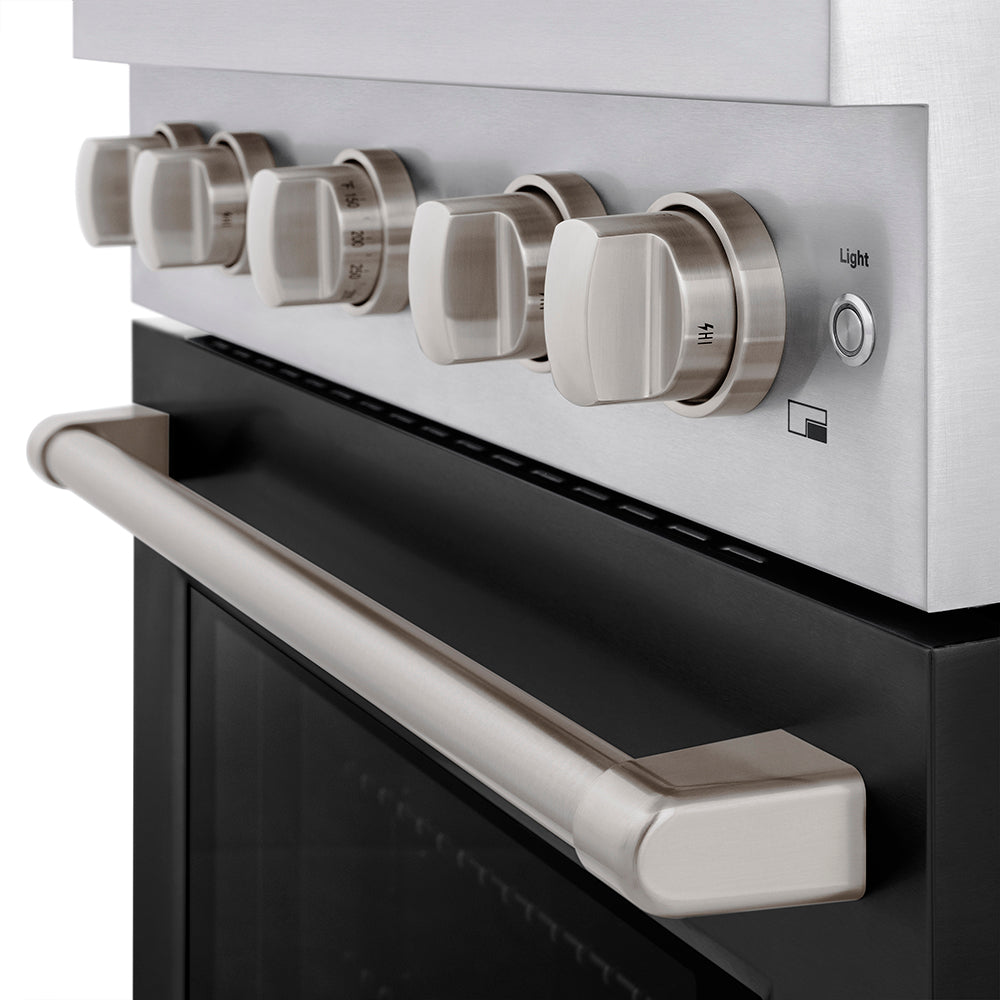 ZLINE 30 in. 4.2 cu. ft. Paramount Dual Fuel Range with 4 Burner DuoPro™ Cooktop and Electric Convection Oven with Black Matte Door (PSDR-BLM-30) - (PSDRBLM30) -