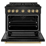 Autograph Edition 36 in. 5.2 cu. ft. Paramount Dual Fuel Range with 6 Burner DuoPro™ Cooktop and Electric Convection Oven - (PSDRBZ36CB) -