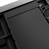 ZLINE Autograph Edition 48 in. 6.7 cu. ft. Paramount Dual Fuel Range with 8 Burner DuoPro™ Cooktop and Dual Ovens in Satin Stainless Steel with Black Matte Doors and Polished Gold Accents (PSDRSZ-BLM48-G) - (PSDRSZBLM48G) -