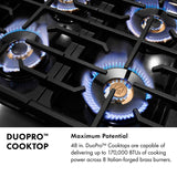 ZLINE 48 in. 6.7 cu. ft. Paramount Dual Fuel Range with 8 Burner DuoPro™ Cooktop and Dual Ovens with White Matte Doors (PSDR-WM-48) - (PSDRWM48) -