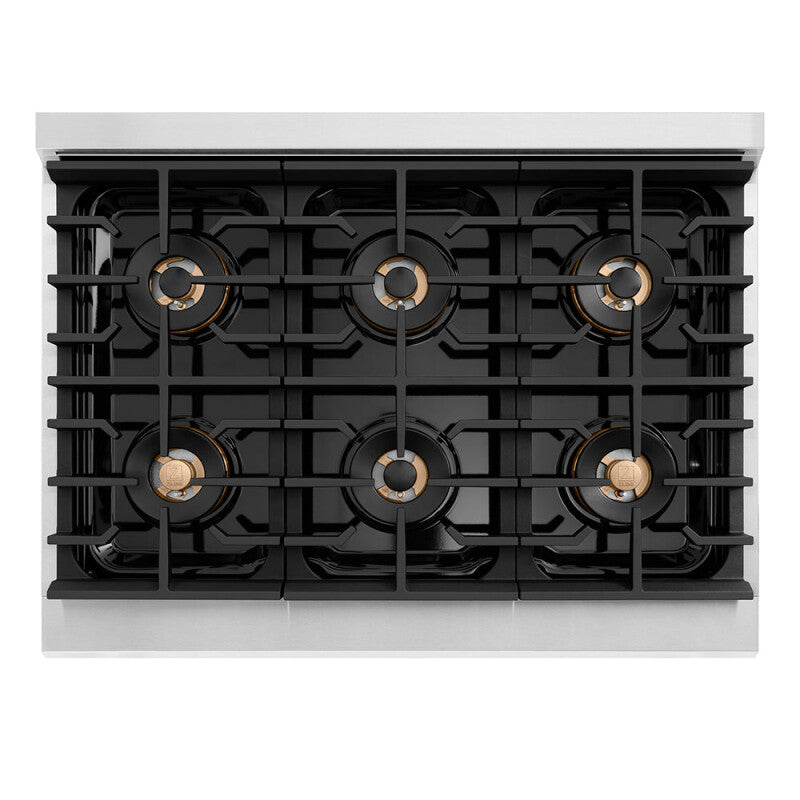 Autograph Edition 36 in. 5.2 cu. ft. Paramount Dual Fuel Range with 6 Burner DuoPro™ Cooktop and Electric Convection Oven - (PSDRZ36CB) -