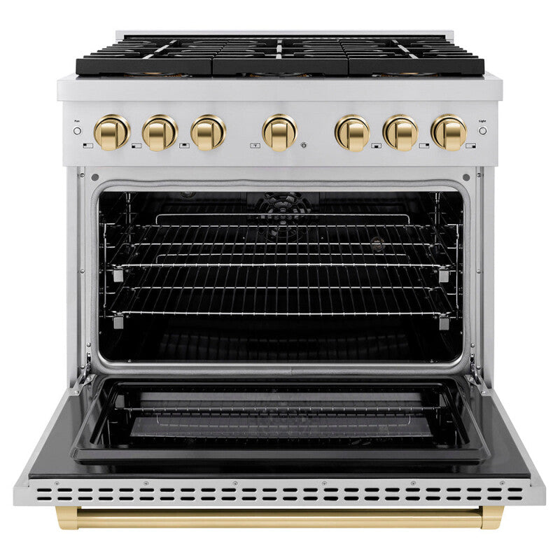 Autograph Edition 36 in. 5.2 cu. ft. Paramount Dual Fuel Range with 6 Burner DuoPro™ Cooktop and Electric Convection Oven - (PSDRZ36G) -