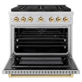 Autograph Edition 36 in. 5.2 cu. ft. Paramount Dual Fuel Range with 6 Burner DuoPro™ Cooktop and Electric Convection Oven - (PSDRZ36G) -