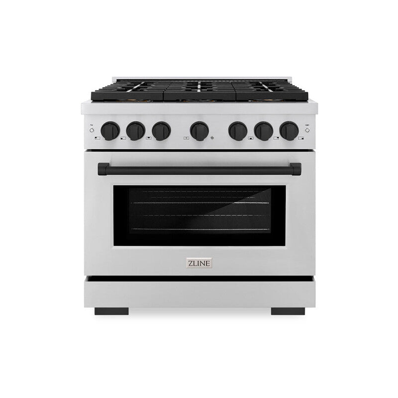 Autograph Edition 36 in. 5.2 cu. ft. Paramount Dual Fuel Range with 6 Burner DuoPro™ Cooktop and Electric Convection Oven - (PSDRZ36MB) -