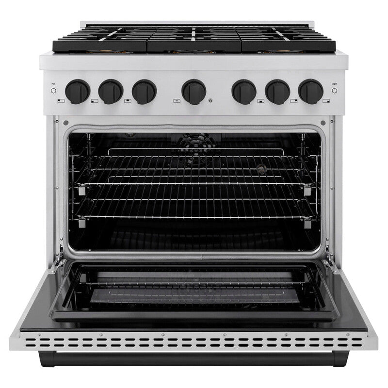 Autograph Edition 36 in. 5.2 cu. ft. Paramount Dual Fuel Range with 6 Burner DuoPro™ Cooktop and Electric Convection Oven - (PSDRZ36MB) -
