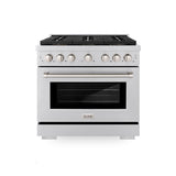 36 in. 5.2 cu. ft. Paramount Gas Range with 6 Burner DuoPro™ Cooktop and Convection Gas Oven - (PSGR36) -