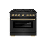 Autograph Edition 36 in. 5.2 cu. ft. Paramount Gas Range with 6 Burner DuoPro™ Cooktop and Convection Gas Oven - (PSGRBZ36CB) -