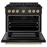 Autograph Edition 36 in. 5.2 cu. ft. Paramount Gas Range with 6 Burner DuoPro™ Cooktop and Convection Gas Oven - (PSGRBZ36CB) -