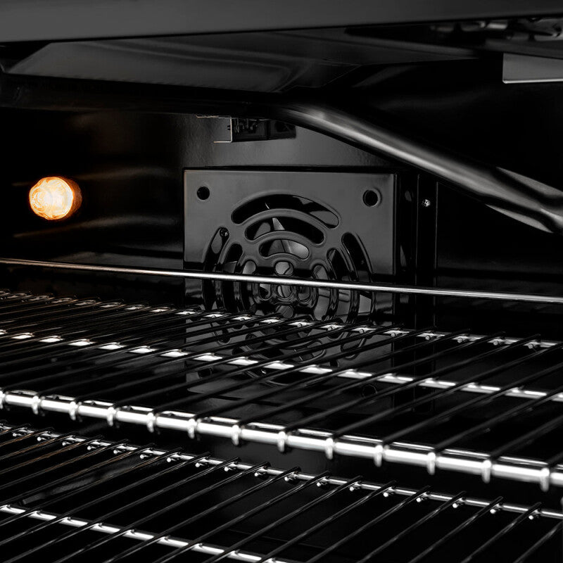 ZLINE Autograph Edition 36 in. 5.2 cu. ft. Paramount Gas Range with 6 Burner DuoPro™ Cooktop and Convection Gas Oven in Black Stainless Steel and Polished Gold Accents (PSGRBZ-36-G) - (PSGRBZ36G) -