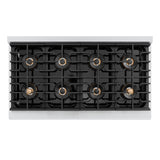48 in. 6.7 cu. ft. Paramount Gas Range with 8 Burner DuoPro™ Cooktop and Dual Ovens with White Matte Doors - (PSGRWM48) -