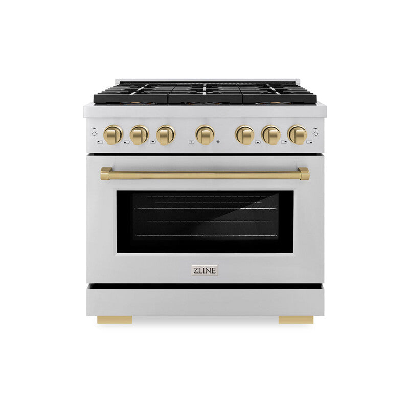 Autograph Edition 36 in. 5.2 cu. ft. Paramount Gas Range with 6 Burner DuoPro™ Cooktop and Convection Gas Oven - (PSGRZ36CB) -