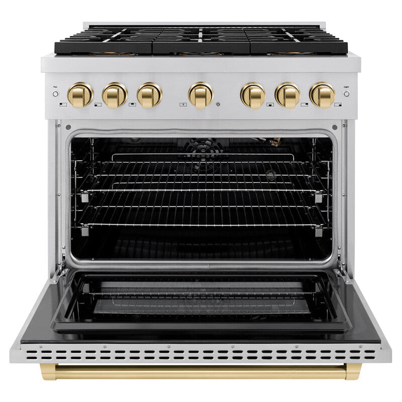 Autograph Edition 36 in. 5.2 cu. ft. Paramount Gas Range with 6 Burner DuoPro™ Cooktop and Convection Gas Oven - (PSGRZ36G) -