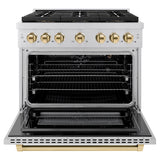 Autograph Edition 36 in. 5.2 cu. ft. Paramount Gas Range with 6 Burner DuoPro™ Cooktop and Convection Gas Oven - (PSGRZ36G) -