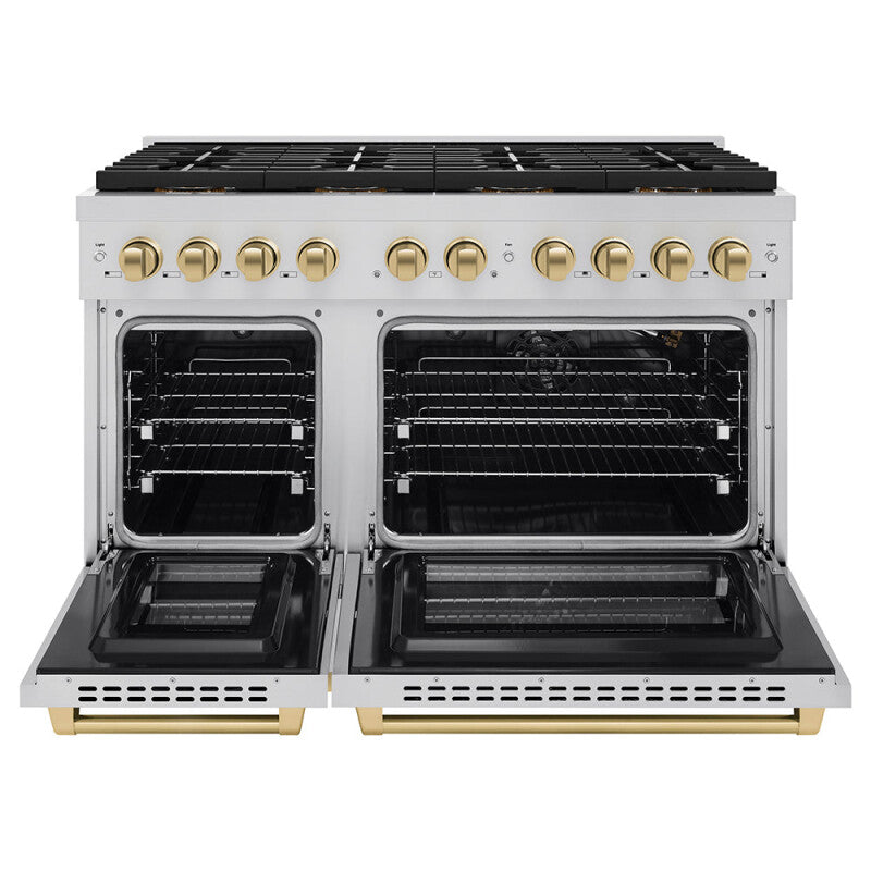 Autograph Edition 48 in. 6.7 cu. ft. Paramount Gas Range with 8 Burner DuoPro™ Cooktop and Dual Ovens - (PSGRZ48CB) -