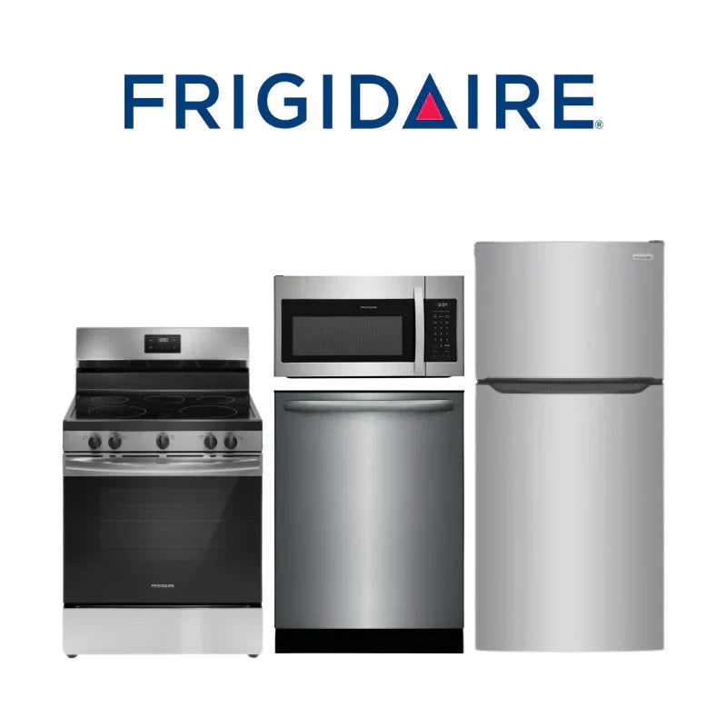Frigidaire Everyday Kitchen Collection – Refrigerator: FFTR1835VS | Range: FCRE3052BS | Dishwasher: FDPH4316AS | Microwave: FMOS1846BS