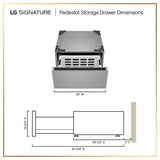 LG SIGNATURE WDP8P laundry pedestal storage drawer open