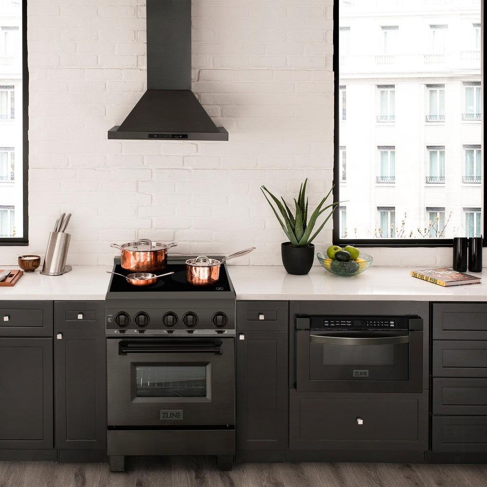 24" 2.8 cu. ft. Induction Range with a 3 Element Stove and Electric Oven - (RAINDBS24) -